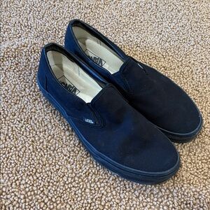 Vans Classic Black Canvas Slip-Ons